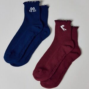 BAGGU Blue and Brown Socks Set OS NEW NWT